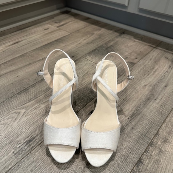 Benjamin Walk Whitta White Platform Heels 8M Wedding - Picture 6 of 6
